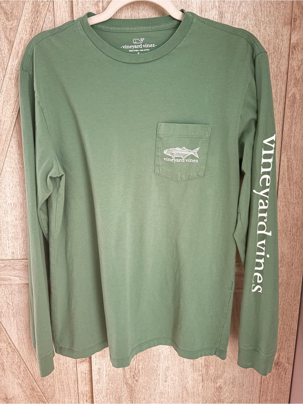 Vineyard Vines Seafoam Green Long Sleeve Tee | Small
